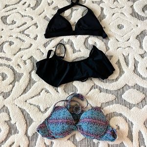 Swimsuit tops lightly used.